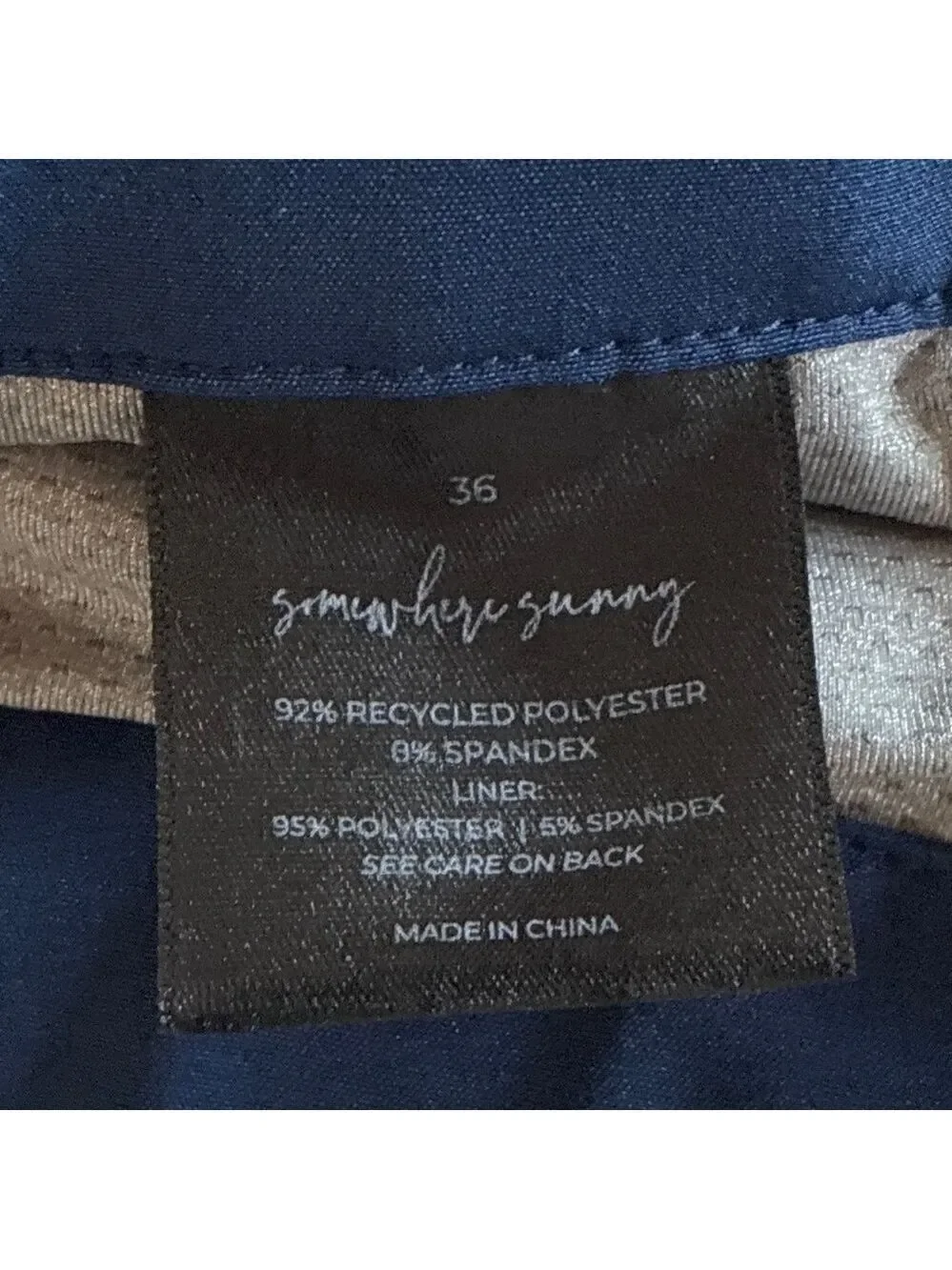 Somewhere Sunny Navy Blue Swim Shorts - Size 36